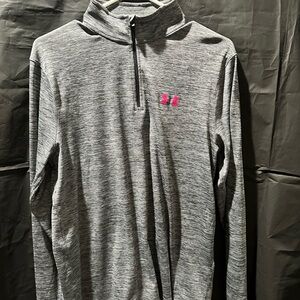 Under Armour Gray Sweatshirt with Pink Logo